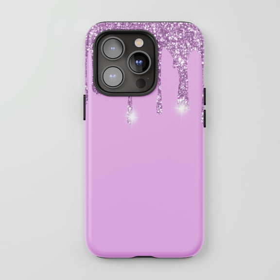 Glitter Drip Purple For All iPhone Series Tough Phone Case