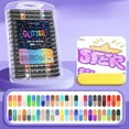 thumbnail image 1 of Glitter Dual Tip Gel Pens, Large Capacity Sparkle Paint Markers, Outline Markers as Gifts, Non-Toxic Shimmer Metallic Art Supplies For Coloring DIY Crafts Xmas Cards Making (48 Pens 96 Colors), 1 of 9