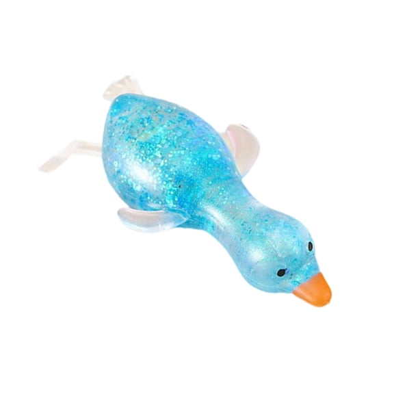 Glitter Duck Fidget, Slow Rising Fidget, Glitter Duck Squeezes,Soft Cute Stress Relief Ball,Fun Decompression Duck Squishies Gift for Office Desk Party Favors Easter Basket Stuffer, A