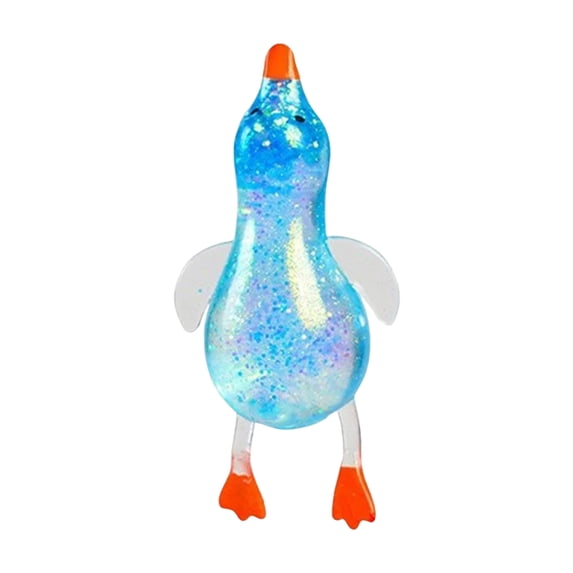 Glitter Ducks Squishy Fidget Toys Stress Relief Sensory Balls for Adults Anxiety Focus Desk Toys Fun Party Favors Stocking Stuffers