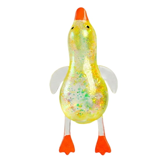 Glitter Ducks Squishy Fidget Toys Stress Relief Sensory Balls for Adults Anxiety Focus Desk Toys Fun Party Favors Stocking Stuffers