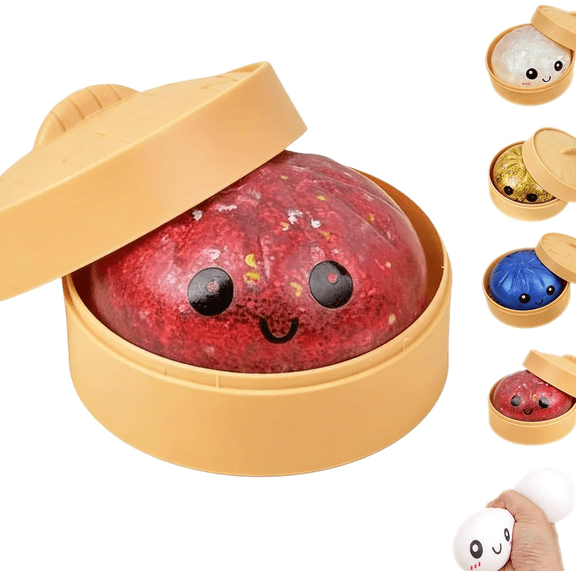 Glitter Dumpling - 3.35 Inch Glitter Dumpling Squishy Mystery Box,Dumplings Squishy,Dumpling Squishy Glitter,Mystery Dumplings Squishy Glitter,Dumpling Squishy Mystery Box Glitter