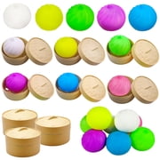Glitter Dumpling, Giant Squshing Glitter Dumpling, Colorful Dumplings Stress Balls Fidget Sensory Toys,1PC,Random Color,Basic
