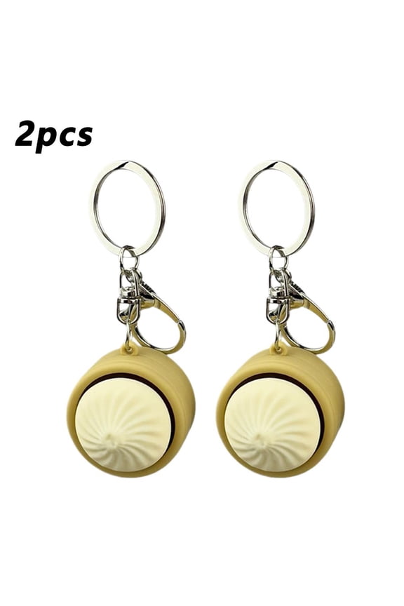 Glitter Dumpling Keychain, Mechanical Clicker Keychain with Crisp Sound, Portable Stress Relief Sensory Toy for Adults