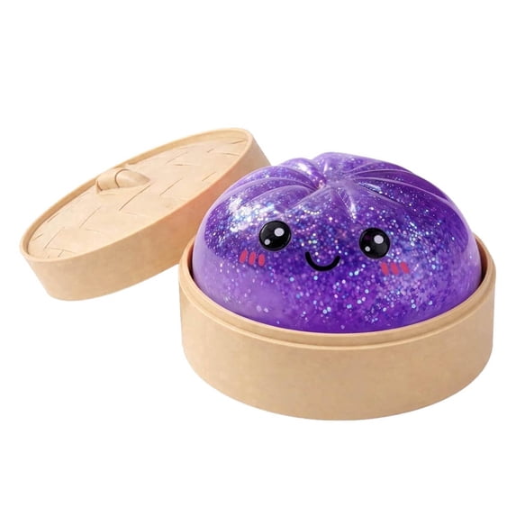 Glitter Dumpling Squishy, 2026 Upgraded Glitter Dumpling Mystery, Dumpling Stress Balls, Fidget Sensory Balls, Soft Squeeze Accessory for Daily Stress Relief
