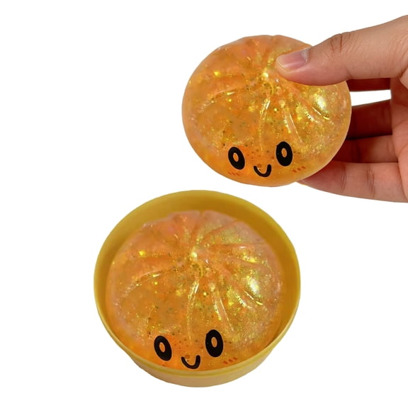 Glitter Dumpling Squishy Baozi, Squishy Doll, Soft Pressure Relief Doll, Squishy Fidget Dolls, Decompression Sensory Dolls, Anxiety Relief Desk Ornament