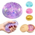 thumbnail image 1 of Glitter Dumpling Squishy – Cute Soft Slow Rising Squishy Toy with Steamer Basket, Sensory Stress Relief Ball for Adults Kids, Food Fidget Gift for Desk, 1 of 8
