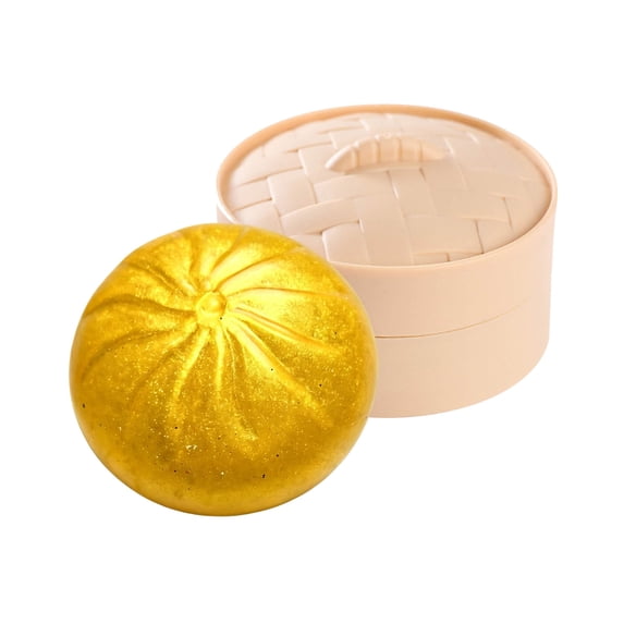 Glitter Dumpling Squishy Slow Rising Squeeze Toy Cute Kawaii Food Stress Relief Fidget Gift for Kids Adults Desk Decor