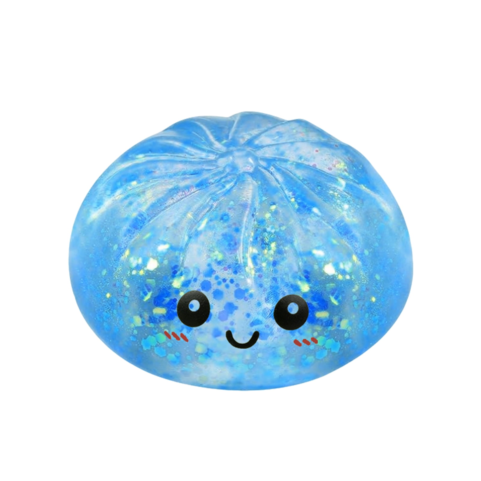 Dumpling Squishy Anti Stress Glitter with Steamer Basket - Squishy Bao Kawaii - Sensory Toy Anti-Anxiety for Adults & Children - Stress Ball for Office Home Gift