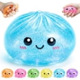 thumbnail image 1 of Glitter Dumpling Squishy Stress Ball Toys,2026 Upgraded Glitter Dumpling, Colorful Dumplings Stress Balls, Soft Squeeze Decompression Dough for Anxiety Relief Fidget,Blue, 1 of 4