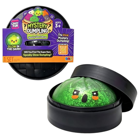 Glitter Dumpling Squishy Toy, Mystery Treasure Dumpling Edition in Steamer Box, Slow Rising Sensory Stress Relief Fidget Toy for Kids and Adults