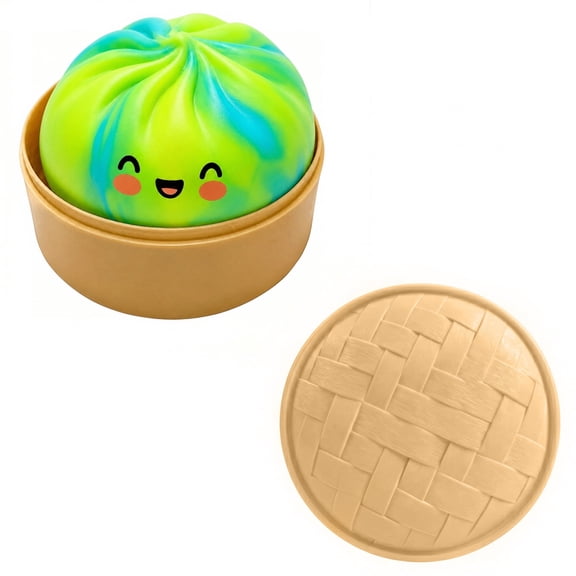 Glitter Dumpling, Tie Dye Edition Dumpling,Glitter Dumpling Squishy Box, Dumplings Squishy, Soft Squeeze Slow Rising Decompression Sensory Ball,Anxiety Relief Fidget