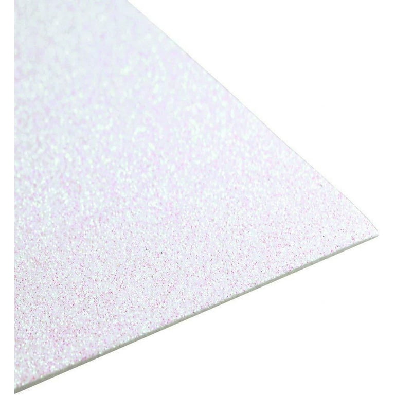 Glitter EVA Foam Sheet, 9-1/2-Inch x 12-Inch, 10-Piece, White