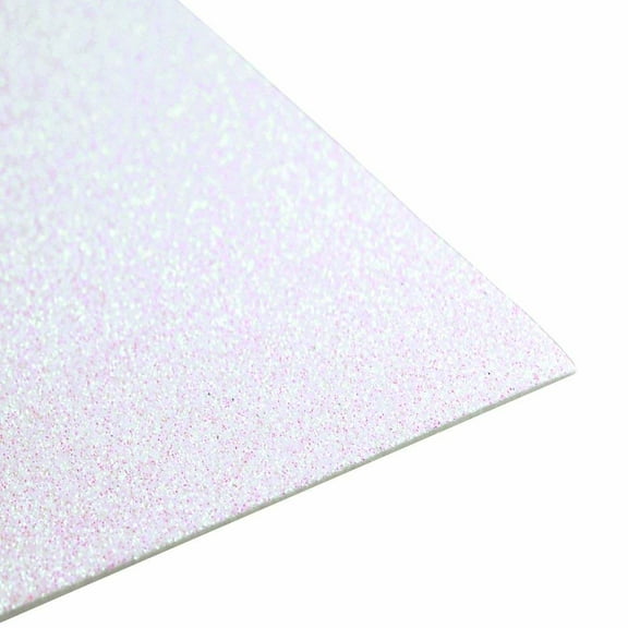 Glitter EVA Foam Sheets Arts and Crafts, 12"x18" 2MM, 10-Piece White