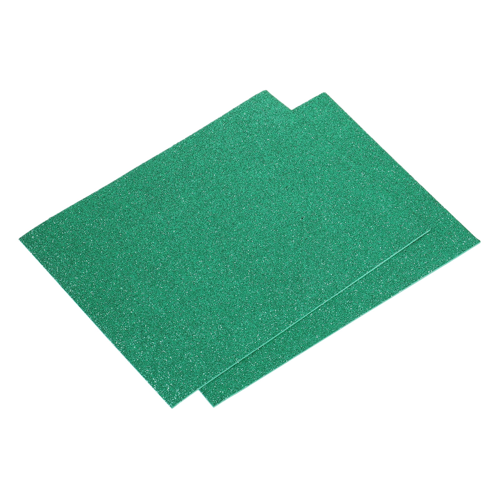 Glitter EVA Foam Sheets Arts and Crafts, 12x18 2MM, 10-Piece Emerald Green