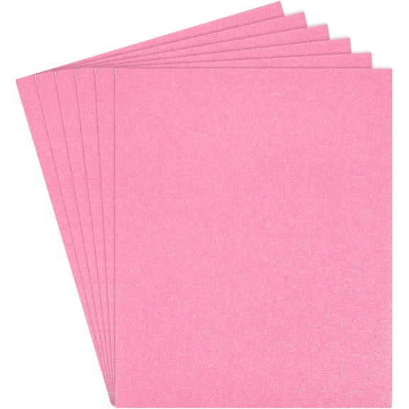 Glitter EVA Foam Sheets, [for Arts and Crafts Projects] - 11x8 Inch 2mm Thickness/Pink / 6 Pcs