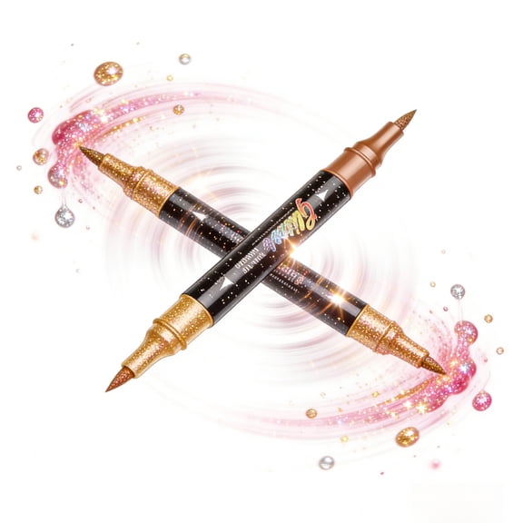 Glitter Effect Brush Markers, 24/48/72/96 Colors Dual Tip Glitter Markers for Doodle Writing, Sparkly Markers Create Smooth Sparkling Art, No Clog No Bleed Through