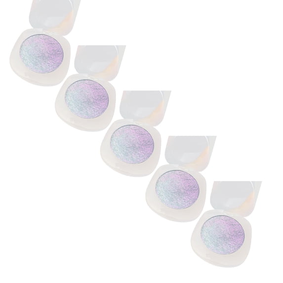 Glitter Eye Shadow Palette - Pearl White Silver Shimmer Metallic Holographic Iridescent Cream Single Monochrome Eyeshadow, Highly Pigmented, Long-Lasting, Smooth Blendable Texture, Travel Makeup