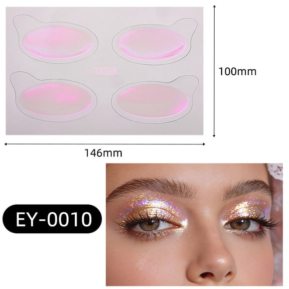 Glitter Eye Stickers, Temporary Eyeshadow Tattoo, Flash Metallic Sparkle Patches, Mess-Free Instant Makeup for Festival Party Rave Cosplay, Waterproof PET