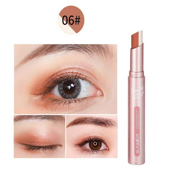 Glitter Eyeshadow Stick, Gradient Eye Shadow Stick, Waterproof Long Lasting Eye Makeup Pen, Easy To Use Two-Tone Makeup for Beginners and Professionals