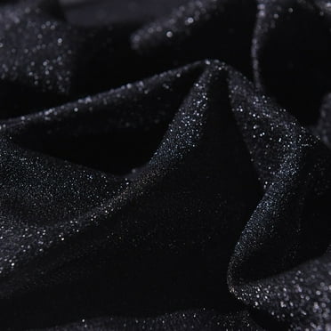 Glitter Fabric Starry Shiny Design Diy Crafts Decorative Polyester Material For Sewing Dresses Curtains Wedding Background 1X1.5M In Multiple Colors Black