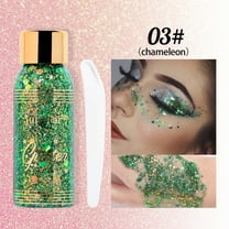 Glitter Face Gel, Shimmery Makeup Gel, Long-Lasting 12-Hour Pigmented Glitter for Eyes Hair Nails, Skin-Friendly Safe Ingredients, Easy To Apply and Remove Waterproof Cosmetic Gel