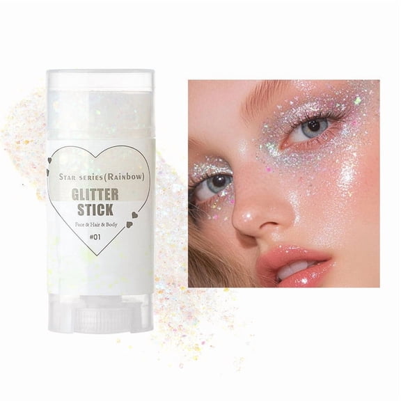 Glitter for Face,Glitter Gel,Body Glitter Stick,Face and Body Glitter Stick, Glitter Face Makeup, Glitter Face Painting, Glitter Stick, Multi-Purpose Makeup Gel(A 16g/0.56oz)