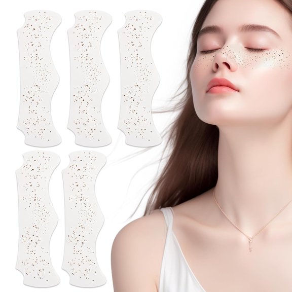 Glitter Face Stickers, Waterproof Long-Lasting Face Stickers for Women, Glitter Makeup Patches for Masquerade, Concert, Festival & Party(RL 5 PCS)