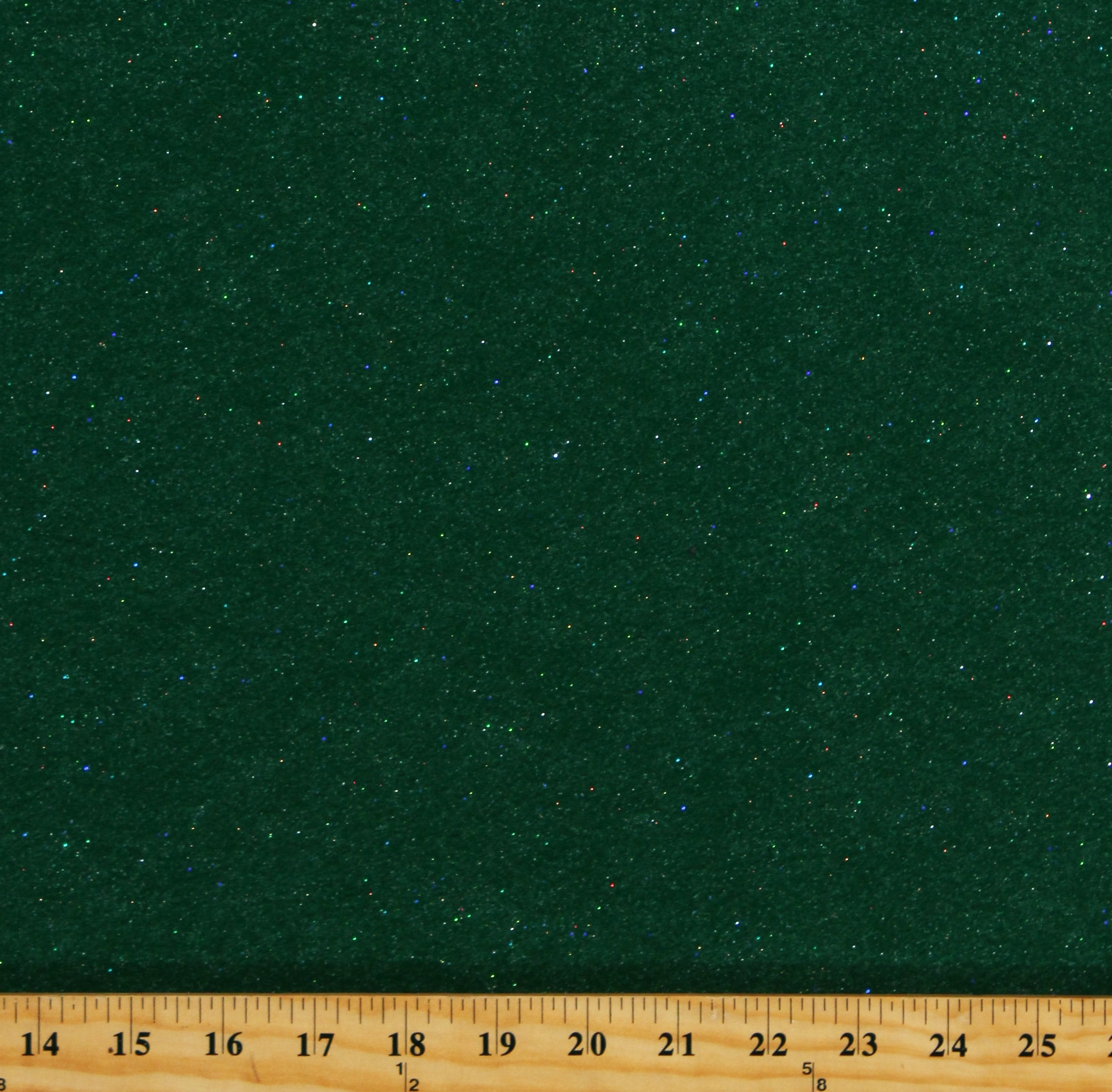 Glitter Felt Green Christmas Tree Sparkly Shimmer Single-Faced 72" Wide Poly/Acrylic Fabric by the Yard (2282K-12E-green)