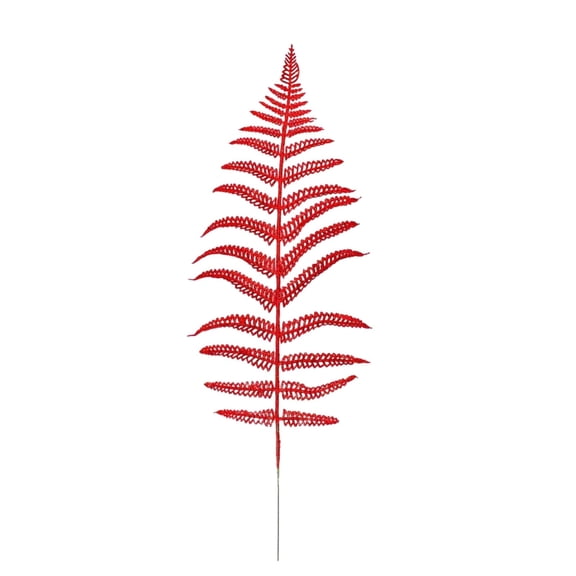 Glitter Fern Leaf Bush Picks, Sparkling Tropical Stems for Christmas Wreaths, Wedding Bouquets, Holiday Tree and Floral Decorations