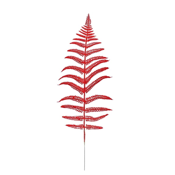 Glitter Fern Leaf Bush Picks, Sparkling Tropical Stems for Christmas Wreaths, Wedding Bouquets, Holiday Tree and Floral Decorations
