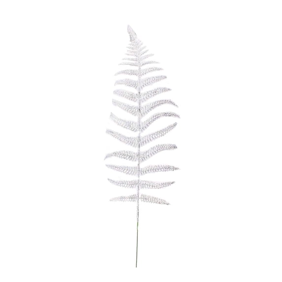 Glitter Fern Leaf Bush Picks, Sparkling Tropical Stems for Christmas Wreaths, Wedding Bouquets, Holiday Tree and Floral Decorations