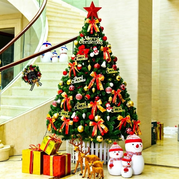 Glitter Five-Point Star Christmas Tree Topper, Plastic Treetop Decoration, Red
