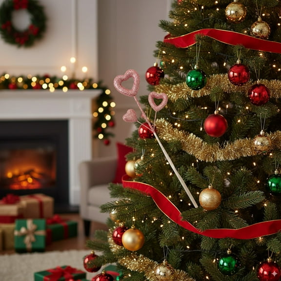 Glitter Foam Heart Cuttings Decoration – 3 Pieces Valentine's Day and Christmas DIY Bouquet Ornaments – Pink, Red, White Color Options – Handmade Craft Picks for Tree, Gifts, Florals, Backdrops