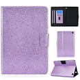 thumbnail image 1 of Glitter Folio Flip Case for Amazon Kindle Fire 7 12th Gen 2022, PU Leather Folding Stand Card Slots Cover with Multiple Viewing Angles Tablet Case Cover Auto Sleep/Wake Magnetic,Purple, 1 of 9