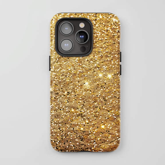 Glitter For All iPhone Series Tough Phone Case Sparkle Gold