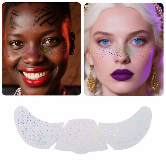 Glitter Freckles Rainbow 6 Packs Freckles Makeup for Accessories ,Share with Friends Or for Special Days - Freckles Stickers Temporary Flash Face Stickers C A, Other, Back to School,