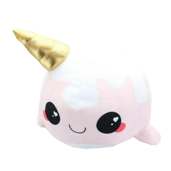 Glitter Galaxy 12-Inch Ice Cream Cone Horn Pink Narwhal Collectible Plush