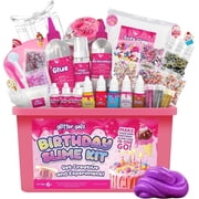 DIY Slime Kit for Girls Ages 6-12, Glitter Galz Slime Making Kit with Charms & 42 Add-Ins, Kids Slime Toys Ideal Summer Activity Gift