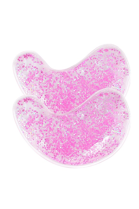 Glitter Gel Eye Patch Under Eye Mask Hot Cold Compress Reusable Eye Pads Sparkle Eye Gel Pack For Dark Circles Puffiness Relief 5ml