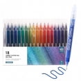 thumbnail image 1 of Glitter Gel Ink Pen Set Of 18  Metallic Vibrant Sparkle Pens For Coloring Markers Adults (18 Colors Pens), 1 of 6