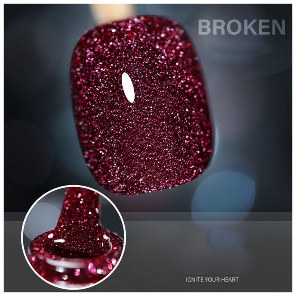 Glitter Gel Nail Polish Set 8 ml Sparkly Shiny 12 Colors Semi Permanent