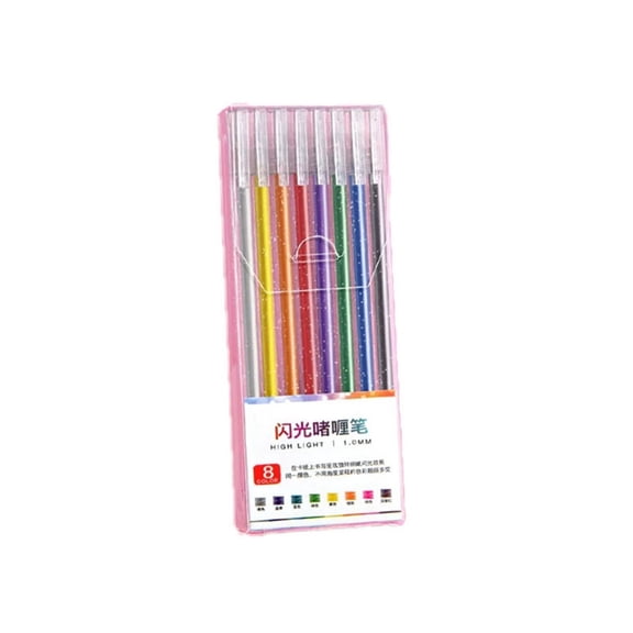 Glitter Gel Pen Set, Colorful Ding Art Supplies, 5ml Sparkling Ink Marker Kit, Adult Coloring Book Stationery, Office Writing And Fine Sketching Tool