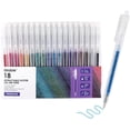 thumbnail image 1 of Glitter Gel Pens, 18 Colors Glitter Gel Pens Set, Retractable Sparkle Gel Ink Pens for Coloring Books, Journaling, Drawing, Scrapbooking & DIY Crafts, Smooth Writing Art Pens for Creative Work, 1 of 8