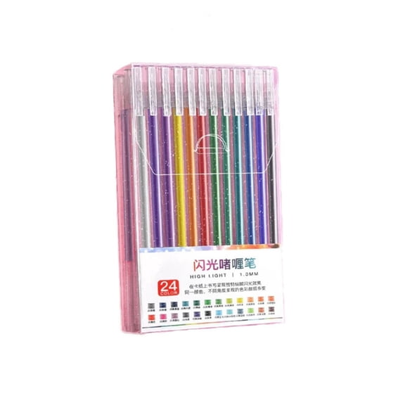 Glitter Gel Pens, Colors Metallic Vibrant Sparkle Pen for Coloring Journaling Drawing Doodling Colored Pen Colored Gel Pens Fun Pens Color Pens for Adult Coloring Note Taking Aesthetic Art Supplies