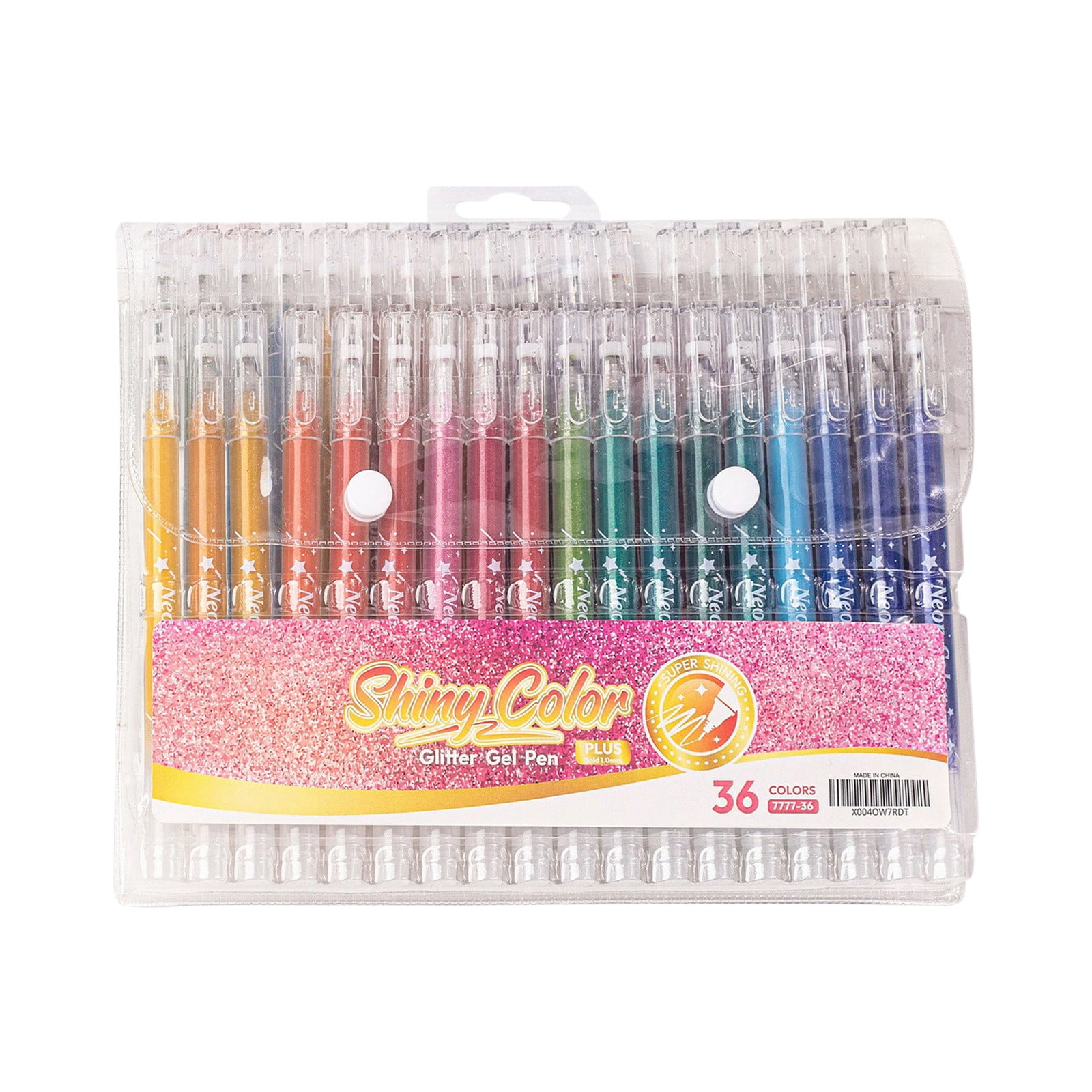 Glitter Gel Pens,Glitter Pens Art Markers Set,Glitter Gel Pen Set,Colored Metallic Gel Markers For Coloring Book, Drawing Art Supplies, Scrapbook, Journaling, Birthday Cards Making,(36 PCS,6.89 in)
