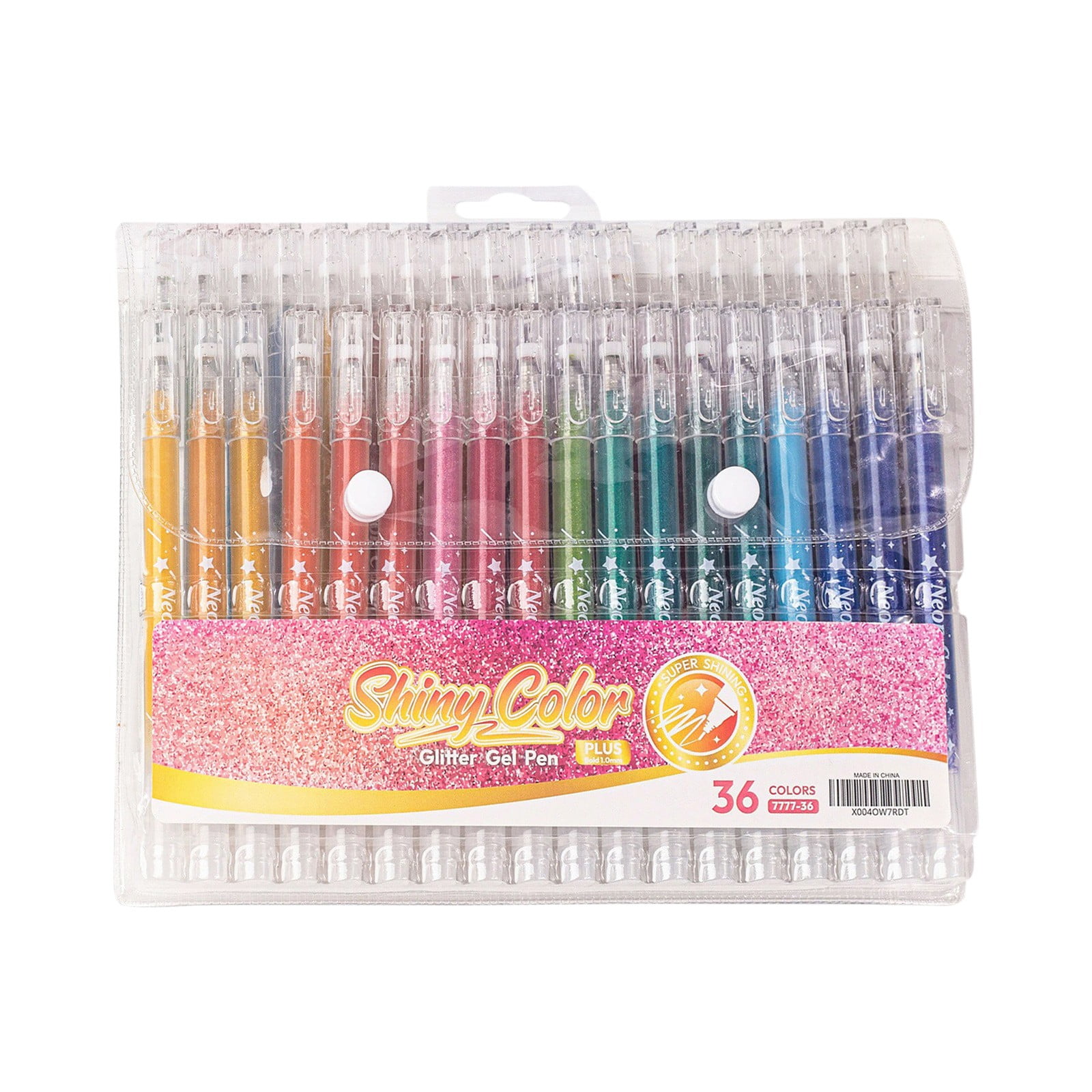 Glitter Gel Pens, Metallic Vibrant Sparkle Gel Pens for Coloring, Retractable Sparkle Glitter Pens for Adults,Colored Gel Pens for Adult Coloring Books and Drawing(12/24/36pcs)