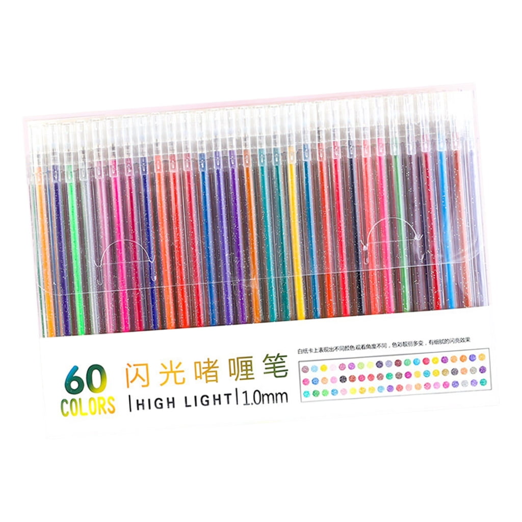 Glitter Gel Pens Pack Colored Glitter Pens, Colorful Sparkles Gel Markers Set