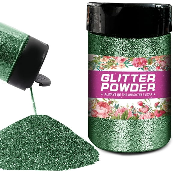 Glitter Glitter, Golden Onion Glitter Crafts Super Glitter, Resin Crafts Cosmetic Glitter, diy Nail Beauty Art Glitter Glitter (Green-2oz)