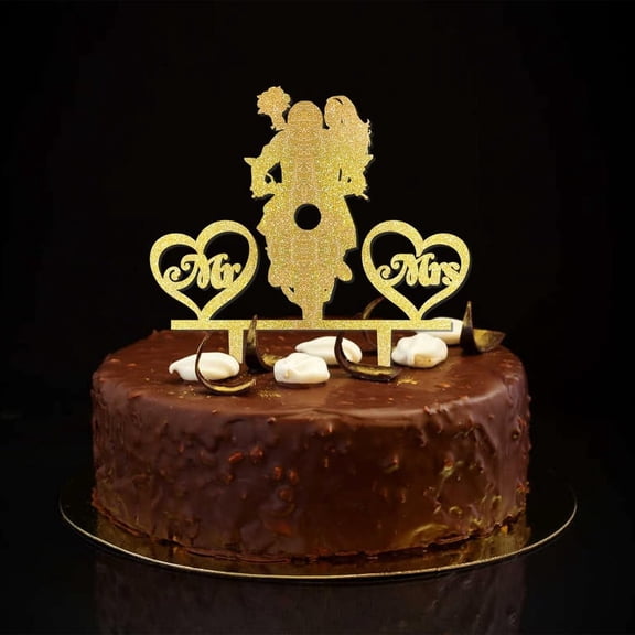 Glitter Gold Mr And Mrs Wedding Cake Toppers Personalized Family Name Est Date Silhouette Romantic Bride And Groom Cake Topper For Bridal Shower Bachelorette Cake Decorations Bridal Shower Gifts